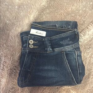 KanCan High Rise Blue Jeans with Classic Stitching